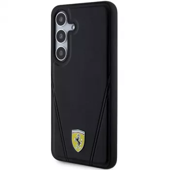 Ferrari FEHMS24SP3BAK S24 S921 čierne pevné puzdro Hot Stamp V Lines MagSafe
