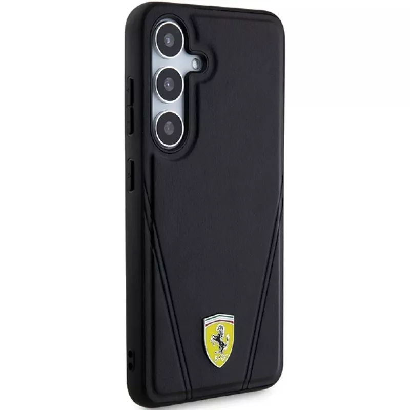 Ferrari FEHMS24SP3BAK S24 S921 čierne pevné puzdro Hot Stamp V Lines MagSafe
