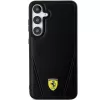 Ferrari FEHMS24MP3BAK pevné puzdro Hot Stamp V Lines MagSafe pre Samsung Galaxy S24+ (čierne)