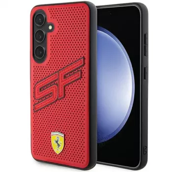Ferrari FEHCS24SPINR S24 S921 červené pevné puzdro Big SF Perforated pre Samsung Galaxy S24