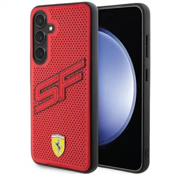 Ferrari FEHCS24MPINR S24+ S926 červené pevné puzdro Big SF Perforated pre Samsung Galaxy S24+