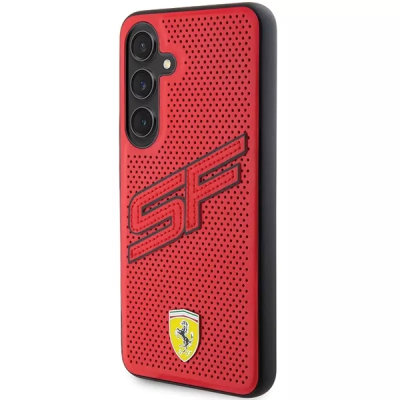 Ferrari FEHCS24MPINR S24+ S926 červené pevné puzdro Big SF Perforated pre Samsung Galaxy S24+