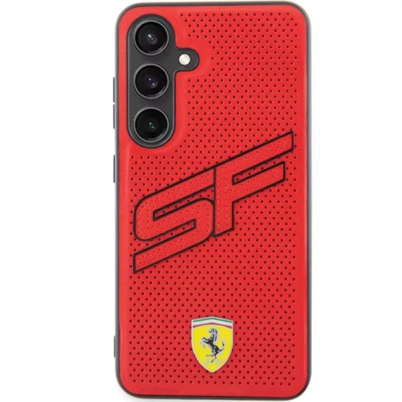 Ferrari FEHCS24MPINR S24+ S926 červené pevné puzdro Big SF Perforated pre Samsung Galaxy S24+