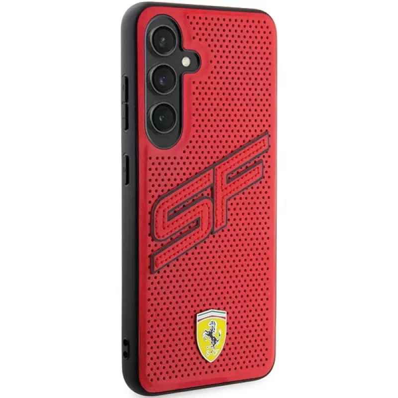 Ferrari FEHCS24MPINR S24+ S926 červené pevné puzdro Big SF Perforated pre Samsung Galaxy S24+