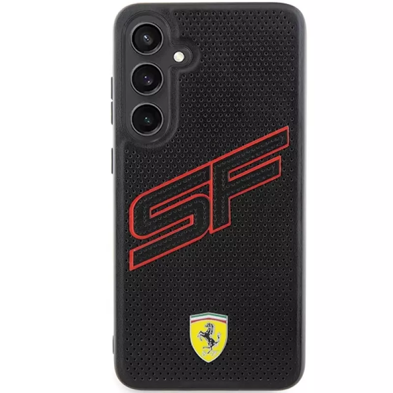 Ferrari FEHCS24SPINK S24 S921 čierne pevné puzdro Big SF Perforated pre Samsung Galaxy S24