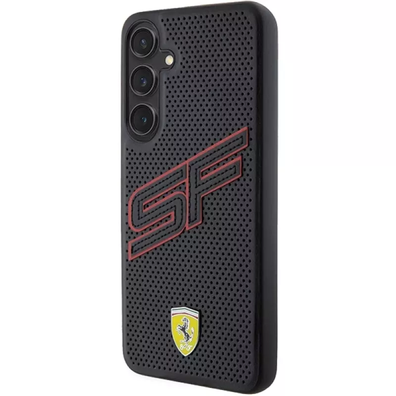Ferrari FEHCS24MPINK S24+ S926 čierne pevné puzdro Big SF Perforated pre Samsung Galaxy S24+