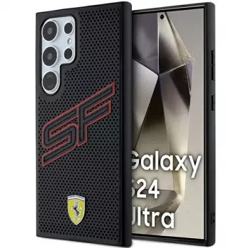 Ferrari FEHCS24LPINK S24 Ultra S928 čierne pevné puzdro Big SF Perforated