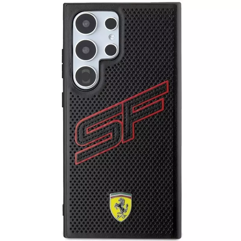 Ferrari FEHCS24LPINK S24 Ultra S928 čierne pevné puzdro Big SF Perforated