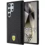 Ferrari FEHCS24LN3PUK pevné puzdro pre Samsung Galaxy S24 Ultra, Carbon Stitched Bottom, čierne