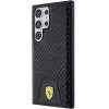 Ferrari FEHCS24LN3PUK pevné puzdro pre Samsung Galaxy S24 Ultra, Carbon Stitched Bottom, čierne