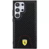 Ferrari FEHCS24LN3PUK pevné puzdro pre Samsung Galaxy S24 Ultra, Carbon Stitched Bottom, čierne