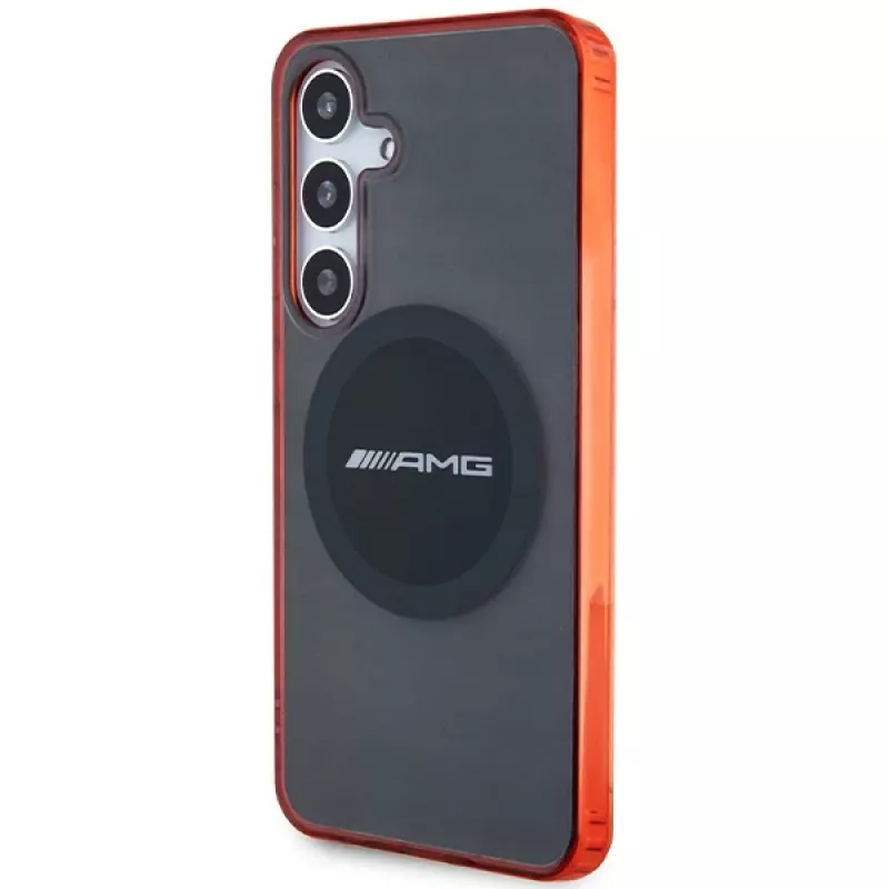 AMG AMHMS24S23HBCK Hardcase pre Samsung Galaxy S24, čierna/transparentná, MagSafe, Bicolor