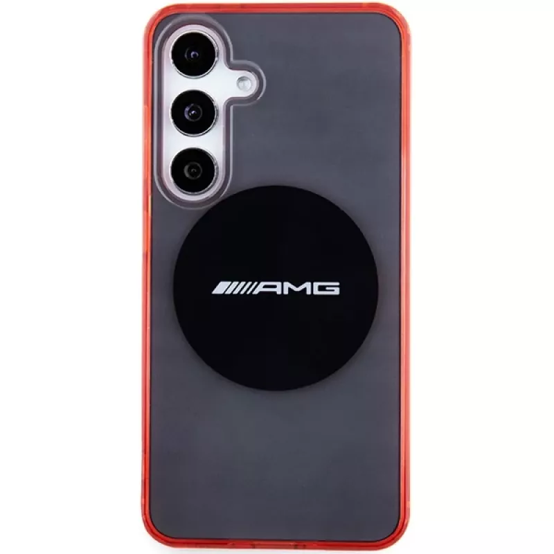 AMG AMHMS24S23HBCK Hardcase pre Samsung Galaxy S24, čierna/transparentná, MagSafe, Bicolor