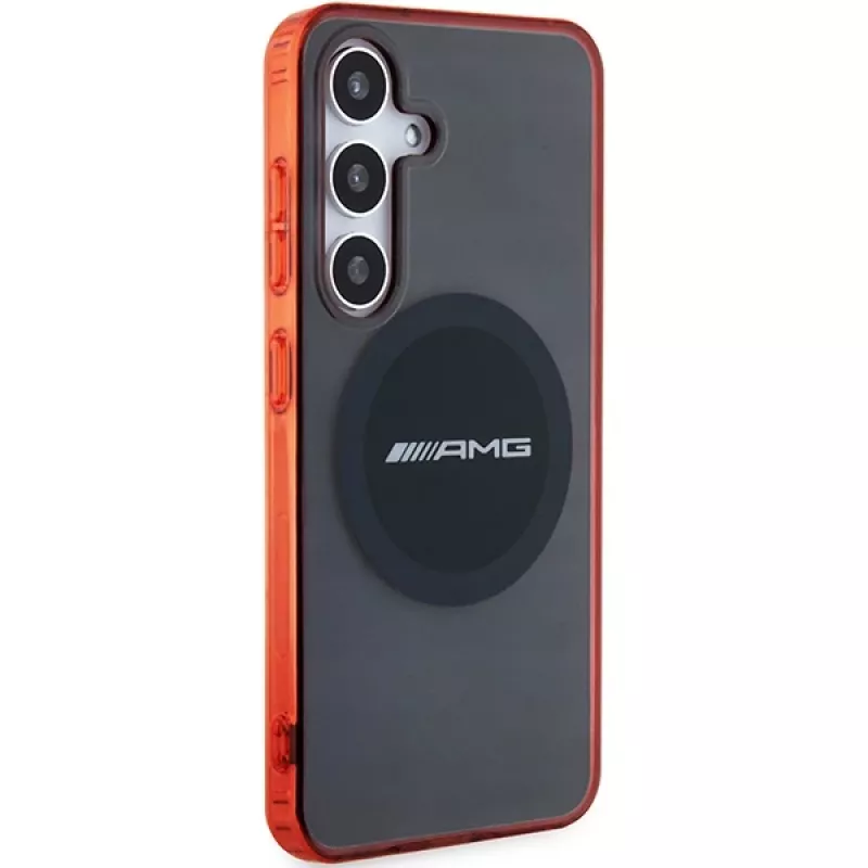 AMG AMHMS24S23HBCK Hardcase pre Samsung Galaxy S24, čierna/transparentná, MagSafe, Bicolor