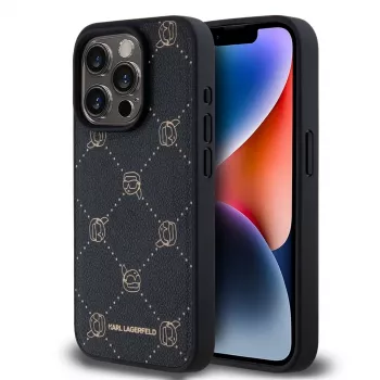 Karl Lagerfeld iPhone 15 Pro Max 6,7 palca čierne MagSafe Karl Head ochranné puzdro