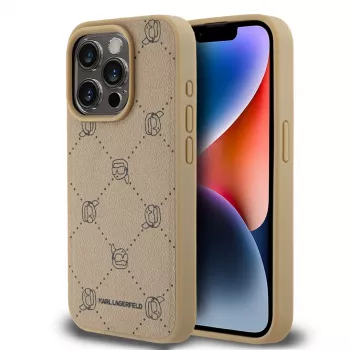 Karl Lagerfeld KLHMP15LPGKHPHE iPhone 15 Pro 6,1 palca béžové MagSafe Karl Head zadný kryt