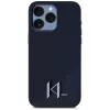 Karl Lagerfeld Silicone ShadowMetal Initial MagSafe puzdro pre iPhone 15 Pro Max čierna