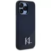 Karl Lagerfeld Silicone ShadowMetal Initial MagSafe puzdro pre iPhone 15 Pro Max čierna