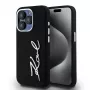 Karl Lagerfeld KLHCP15LSCMSMVK Hardcase Silicone Metal Script Logo pre iPhone 15 Pro 6.1 čierna