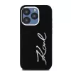 Karl Lagerfeld KLHCP15LSCMSMVK Hardcase Silicone Metal Script Logo pre iPhone 15 Pro 6.1 čierna