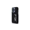 KARL LAGERFELD Silicone Metal Script Logo puzdro pre Apple iPhone 15 Pro Max, čierna