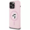 KARL LAGERFELD Silicone Karl&Choupette MagSafe puzdro pre iPhone 14 Pro Max ružová