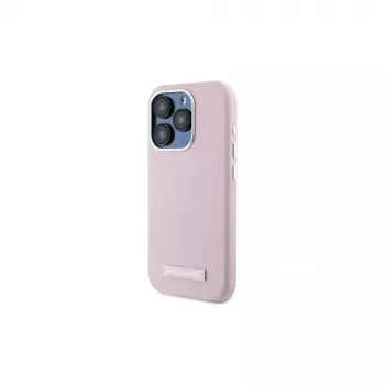 Karl Lagerfeld KLHMP15XPGMSRPP pevné puzdro pre iPhone 15 Pro Max 6,7 palca ružové s kovovou platňou MagSafe