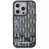 Karl Lagerfeld Liquid Glitter Monogram Gradient puzdro pre iPhone 15 Pro Max, čierna