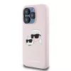 Karl Lagerfeld KLHMP15XSKCHPPLP iPhone 15 Pro Max 6,7 palca ružové pevné puzdro silikónové Karl & Choupette MagSafe