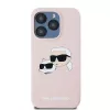 Karl Lagerfeld KLHMP15XSKCHPPLP iPhone 15 Pro Max 6,7 palca ružové pevné puzdro silikónové Karl & Choupette MagSafe