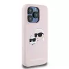 Karl Lagerfeld KLHMP15XSKCHPPLP iPhone 15 Pro Max 6,7 palca ružové pevné puzdro silikónové Karl & Choupette MagSafe
