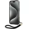 Karl Lagerfeld KLHCP15XHKDPNSK iPhone 15 Pro Max 6,7 čierne puzdro IML Mono KL Pattern a šnúrka