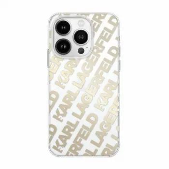 Karl Lagerfeld KLHCP15XHKFOEMD pevné puzdro pre Apple iPhone 15 Pro Max, zlaté, IML FulloverLogo