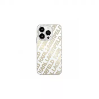 Karl Lagerfeld KLHCP15XHKFOEMD pevné puzdro pre Apple iPhone 15 Pro Max, zlaté, IML FulloverLogo