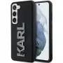 Karl Lagerfeld KLHCS24S3DMBKCK pevné puzdro pre Samsung Galaxy S24, čierne, 3D Rubber Glitter Logo