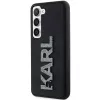Karl Lagerfeld KLHCS24S3DMBKCK pevné puzdro pre Samsung Galaxy S24, čierne, 3D Rubber Glitter Logo