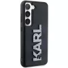 Karl Lagerfeld KLHCS24S3DMBKCK pevné puzdro pre Samsung Galaxy S24, čierne, 3D Rubber Glitter Logo