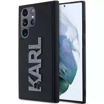 Karl Lagerfeld KLHCS24L3DMBKCK Samsung Galaxy S24 Ultra pevné puzdro čierne 3D Rubber Glitter Logo