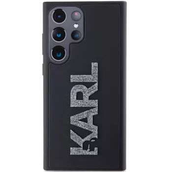 Karl Lagerfeld KLHCS24L3DMBKCK Samsung Galaxy S24 Ultra pevné puzdro čierne 3D Rubber Glitter Logo