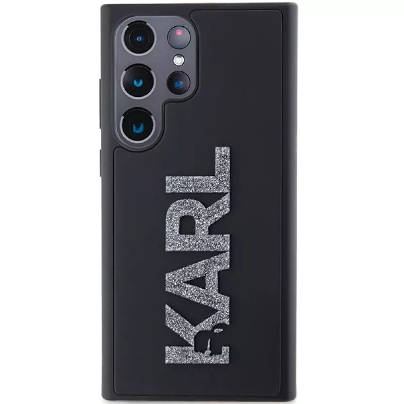 Karl Lagerfeld KLHCS24L3DMBKCK Samsung Galaxy S24 Ultra pevné puzdro čierne 3D Rubber Glitter Logo