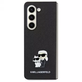 Karl Lagerfeld KLHCSA35SAKCNPK A35 A356 čierne puzdro Saffiano Karl & Choupette Pin pre Samsung Galaxy A35 5G