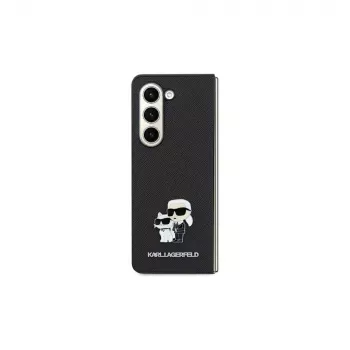 Karl Lagerfeld KLHCSA35SAKCNPK A35 A356 čierne puzdro Saffiano Karl & Choupette Pin pre Samsung Galaxy A35 5G