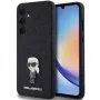 Karl Lagerfeld KLHCSA35GKNPSK A35 A356 čierne puzdro Fixed Glitter Ikonik Logo kovový pin pre Samsung Galaxy A35 5G