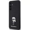 Karl Lagerfeld KLHCSA35GKNPSK A35 A356 čierne puzdro Fixed Glitter Ikonik Logo kovový pin pre Samsung Galaxy A35 5G