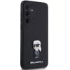 Karl Lagerfeld KLHCSA35GKNPSK A35 A356 čierne puzdro Fixed Glitter Ikonik Logo kovový pin pre Samsung Galaxy A35 5G