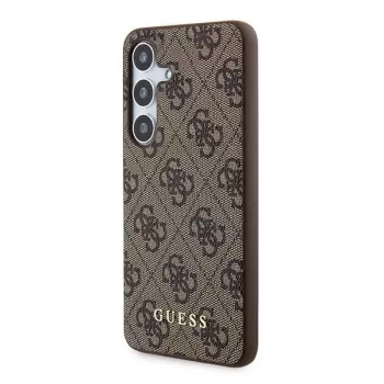 Guess GUOHCSA35G4GFBR A35 puzdro 4G Metal Gold Logo pre Samsung Galaxy A35 - hnedé