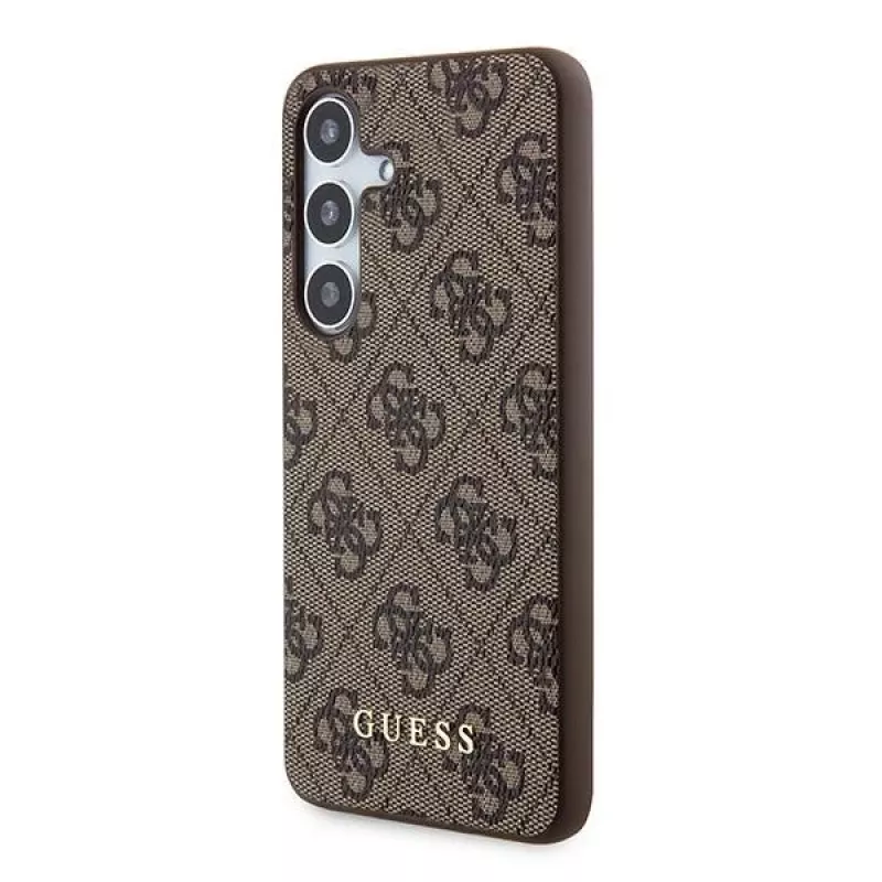 Guess GUOHCSA35G4GFBR A35 puzdro 4G Metal Gold Logo pre Samsung Galaxy A35 - hnedé
