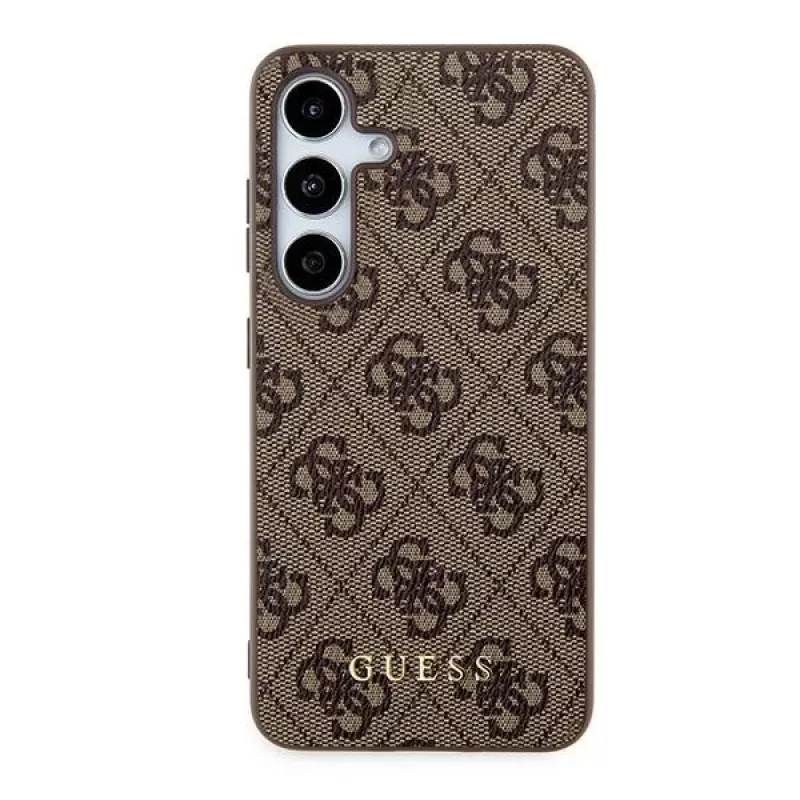 Guess GUOHCSA35G4GFBR A35 puzdro 4G Metal Gold Logo pre Samsung Galaxy A35 - hnedé