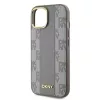 DKNY DKHMP15SPCPVSLE iPhone 15 6,1 palca béžové puzdro koža káro Mono vzor MagSafe
