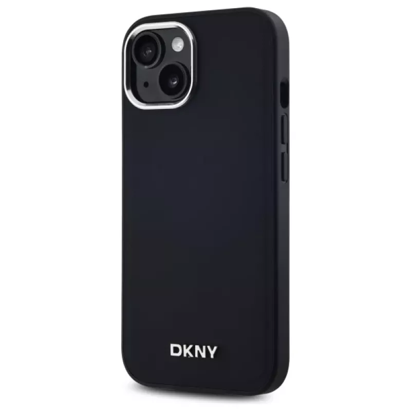 DKNY DKHMP15MPSCMCLK pevné puzdro pre Apple iPhone 15 Plus 6,7 palca čierne jednoduché logo MagSafe